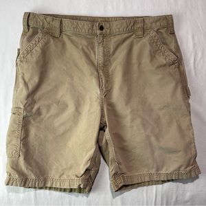 Carhartt B147-DKH Men’s Size 42 Carpenter Cargo Work Shorts Original Fit Tan.